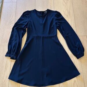 Lulus Follow Me Navy Blue Long Sleeve Dress - S